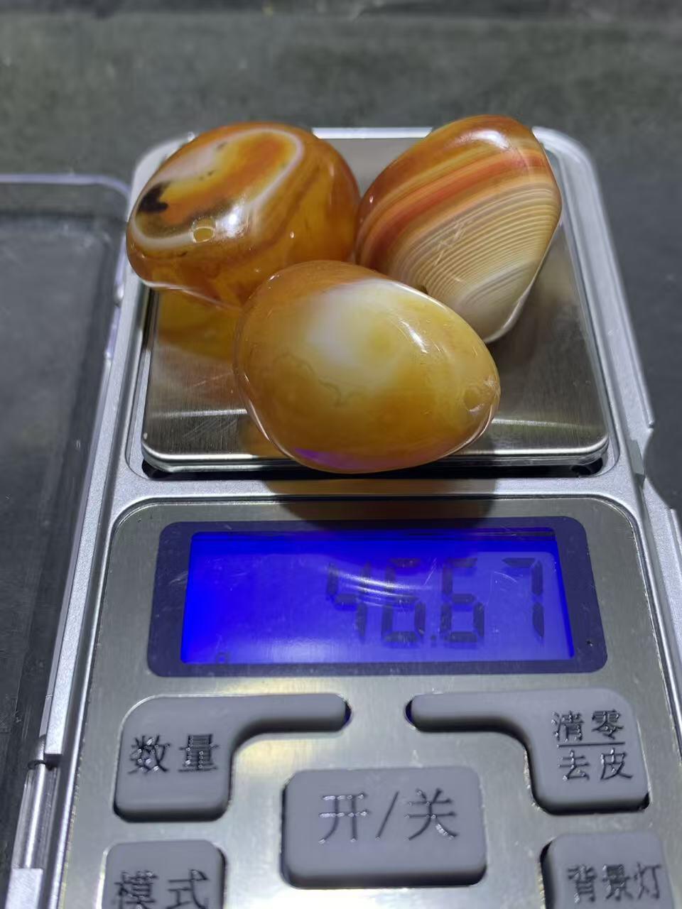 放福利！缠丝玛瑙原石通货吊坠3块