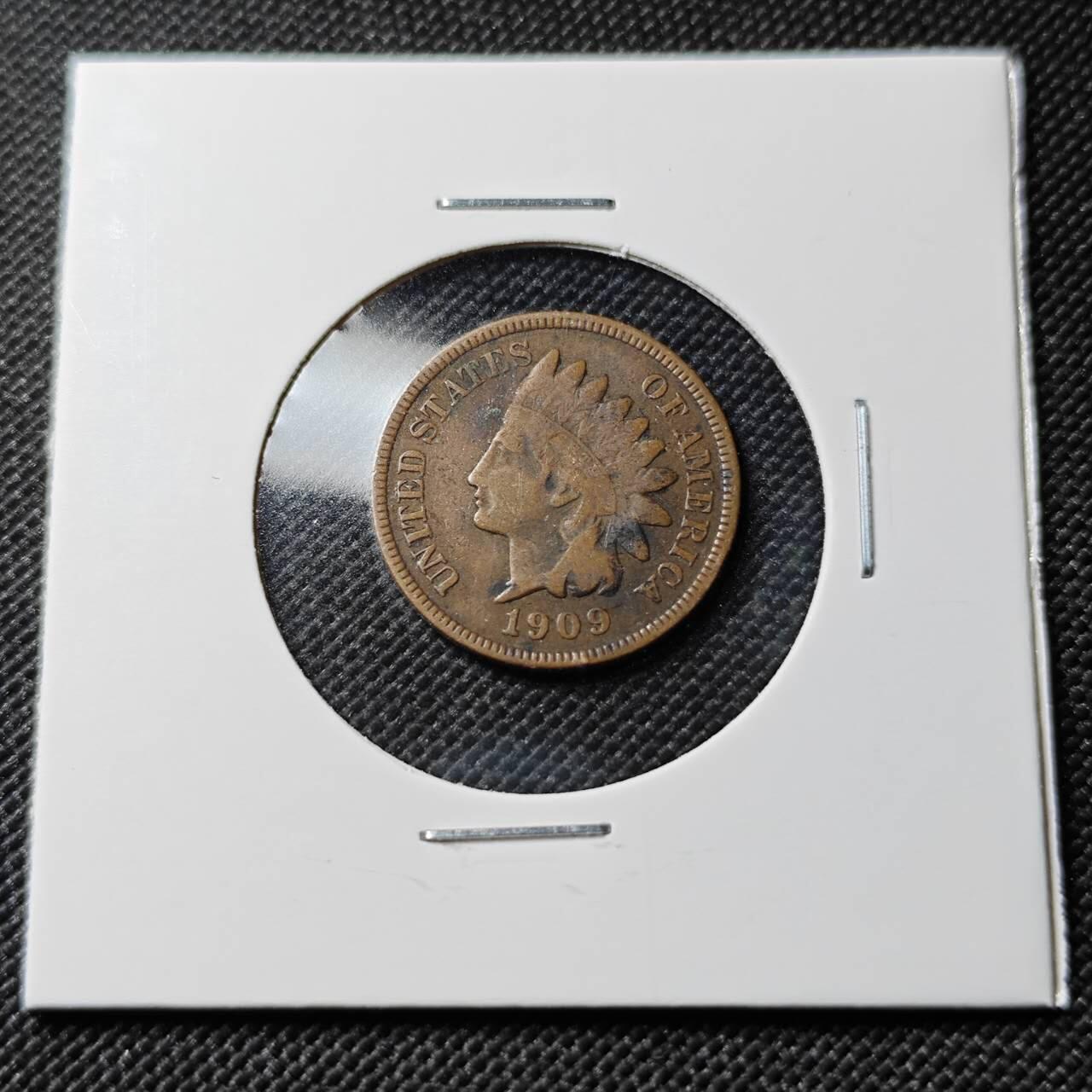 KK钱币收藏小铺  第390期  2月预留时间 周末发货  1909美国1分铜币