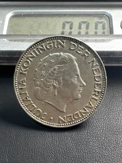 ❤️【币观天下】❤️ 第341期钱币拍卖- 2026.1.30周五晚上6点半场-长期征集拍品 春节前最后一场本场不能存放 节后恢复拍卖 - 1963年荷兰女王朱莉安娜2.5盾银币，15克720银