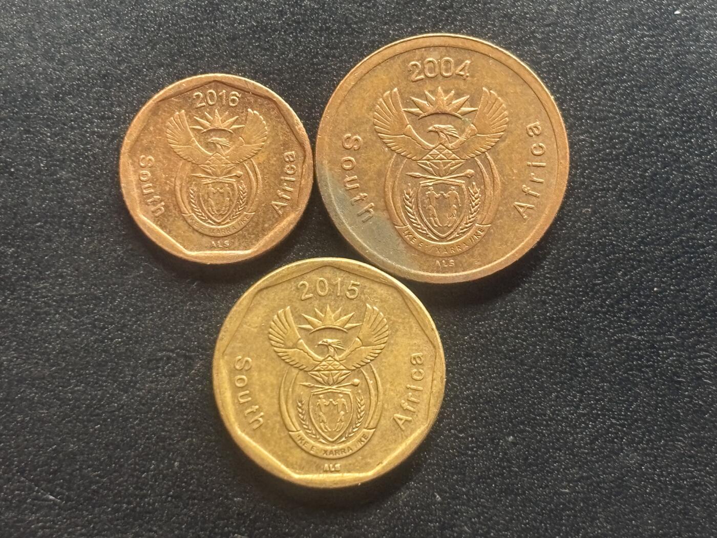 邮泉阁限时拍卖第四十场 非洲专场（硬币在国外。请付邮费6元。） 南非英语3枚