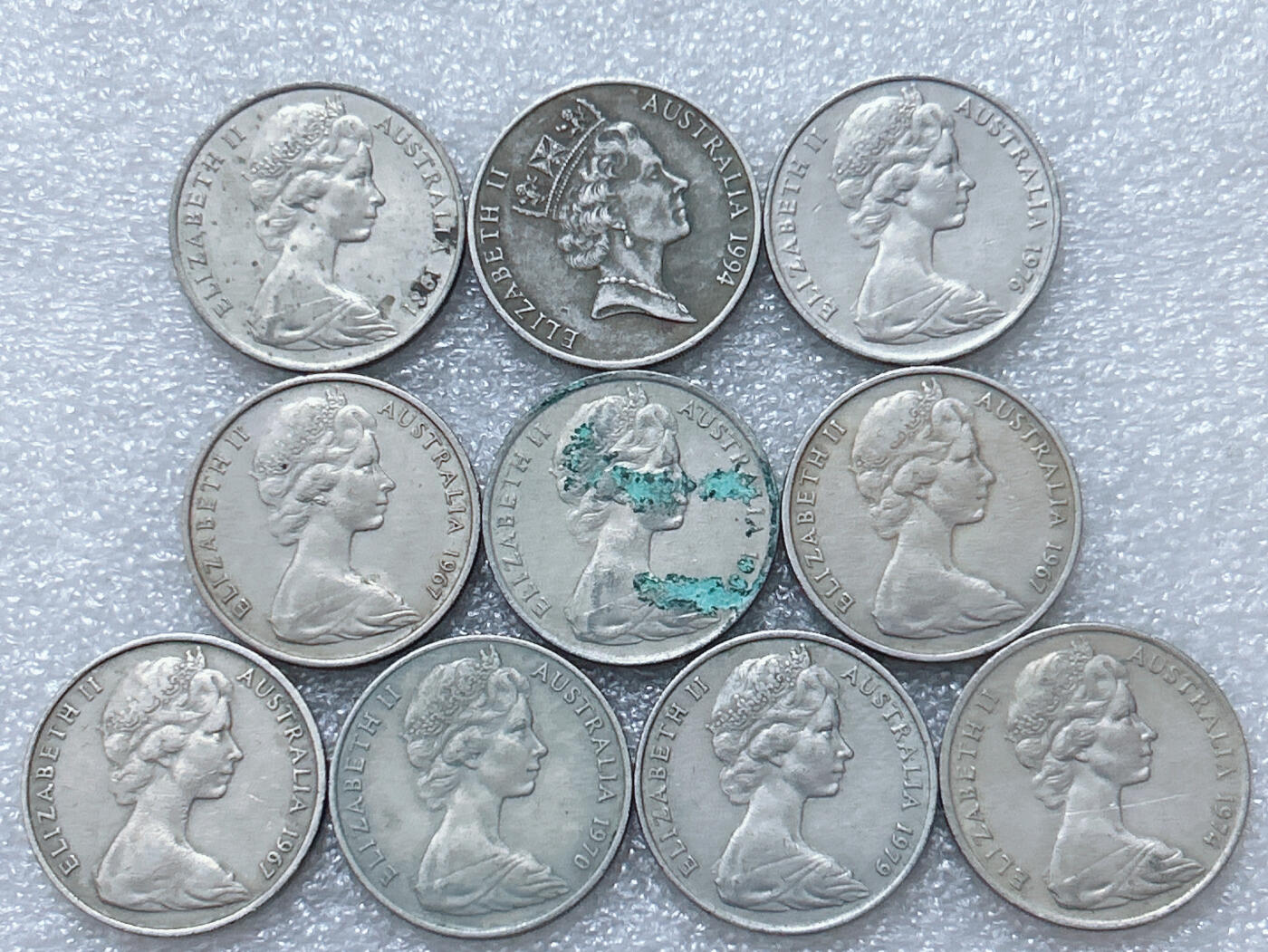 第一海外回流一元起拍收藏 散集专场  第296期 澳大利亚20分硬币 10枚