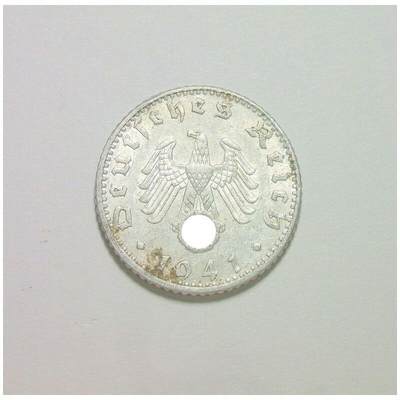 德国第三帝国1941年F版50芬尼 带原光 - 德国第三帝国1941年F版50芬尼 带原光