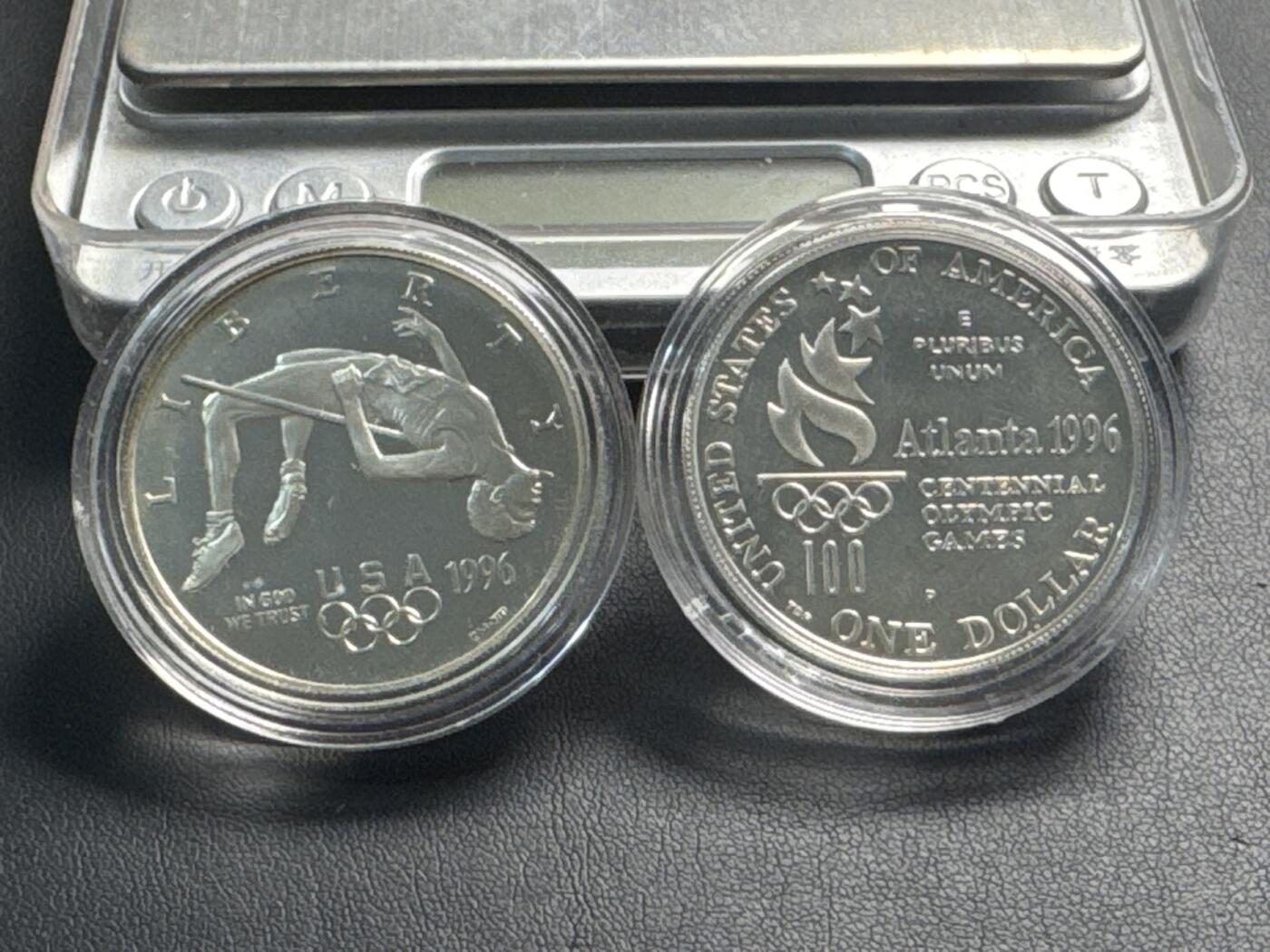 ❤️【币观天下】❤️ 第341期钱币拍卖- 2026.1.30周五晚上6点半场-长期征集拍品 春节前最后一场本场不能存放 节后恢复拍卖 1996 美国 亚特兰大奥运会套装【精制】两枚银币