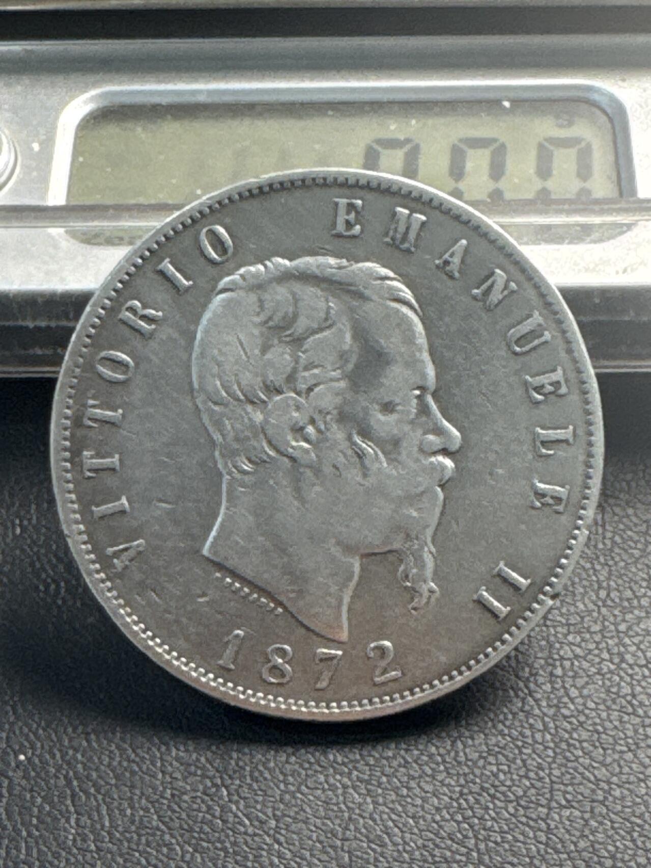 ❤️【币观天下】❤️ 第341期钱币拍卖- 2026.1.30周五晚上6点半场-长期征集拍品 春节前最后一场本场不能存放 节后恢复拍卖 意大利1872年5里拉银币25克900银