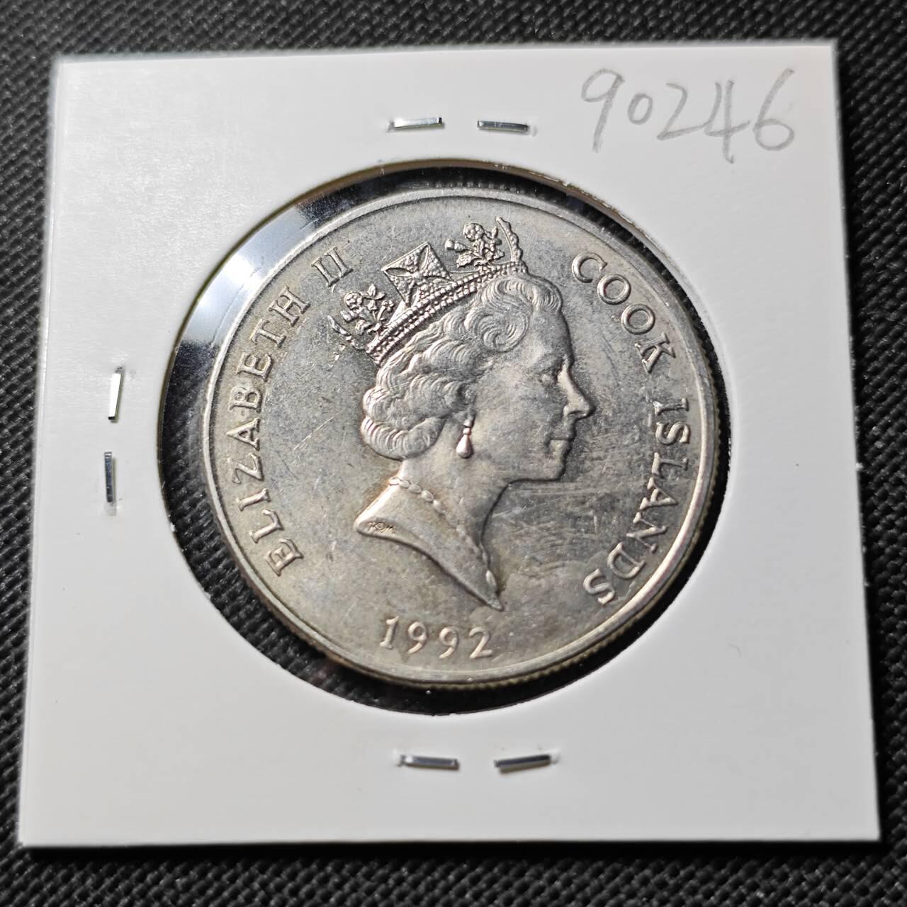 KK钱币收藏小铺  第390期  2月预留时间 周末发货 1992 库克50分