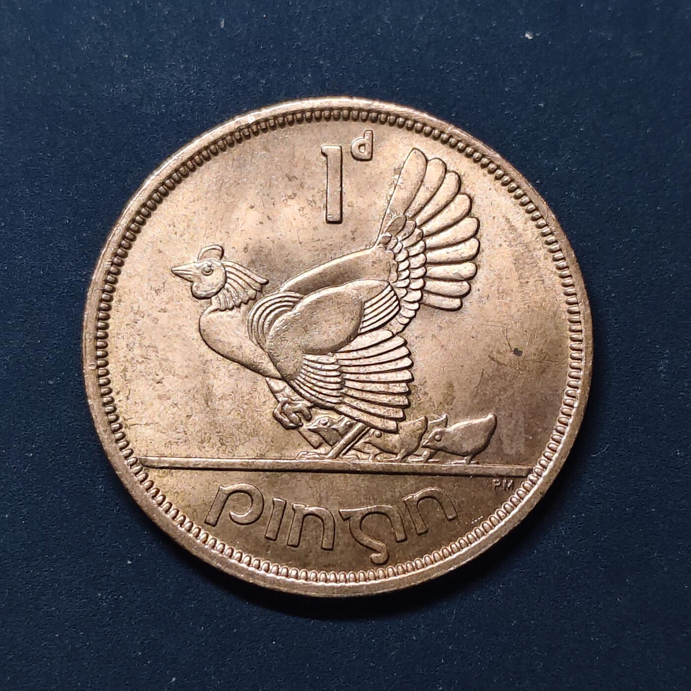 【全场包邮】纯粹捡漏拍498场-持续更新中 爱尔兰1968年母鸡1便士大铜币