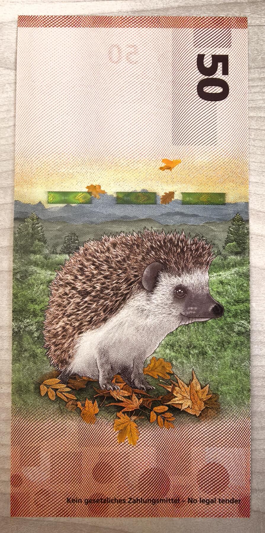 捷德50刺猬测试钞