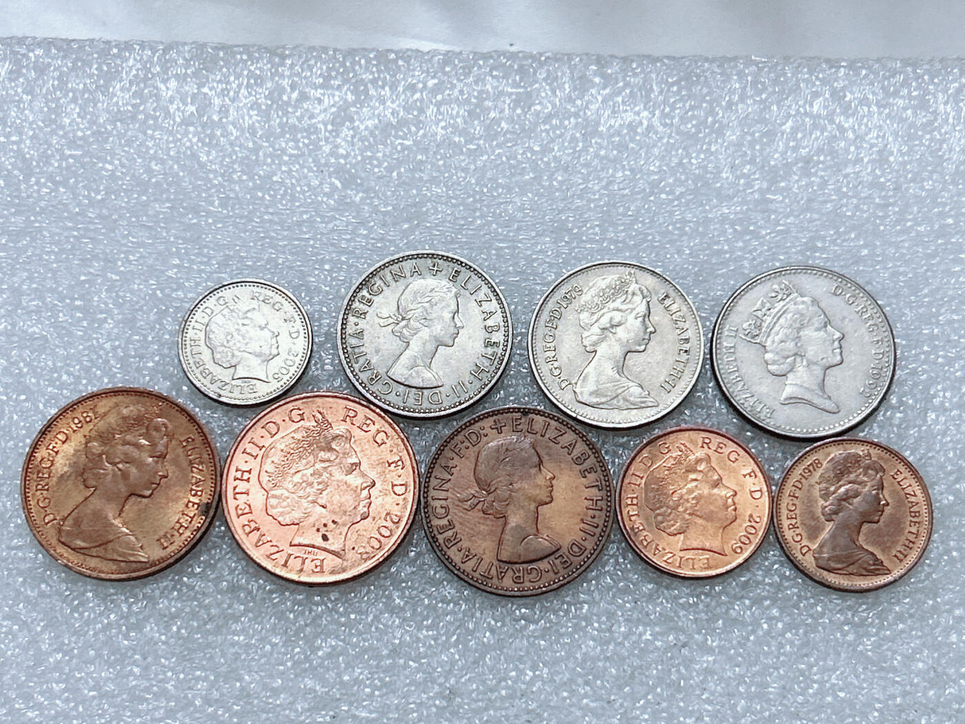 第一海外回流一元起拍收藏 散集专场  第296期 英国硬币 9枚 无重复