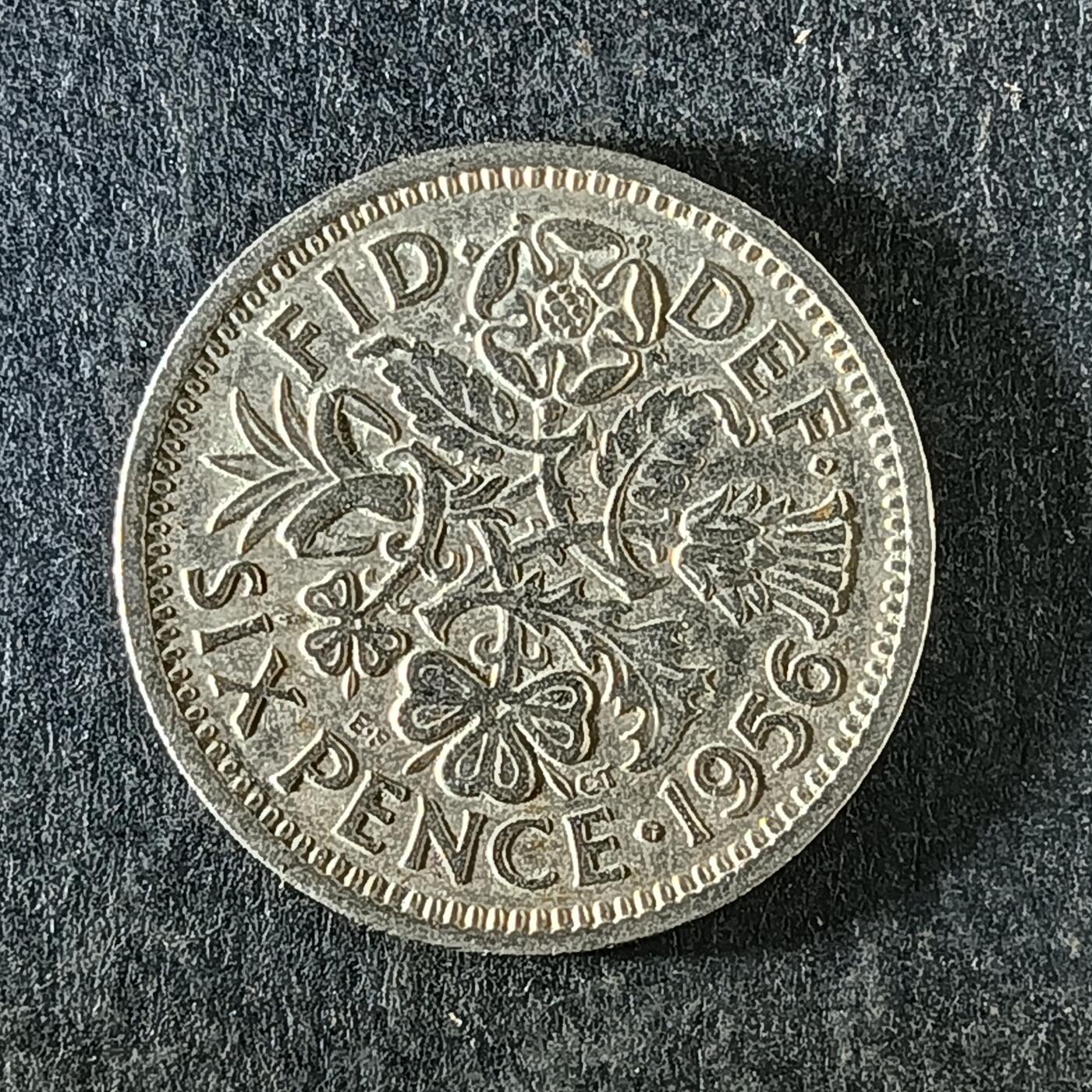 逸泉钱币2026第十四场世界各国散币纪念币A1214-1613 1260 英国6便士幸运币