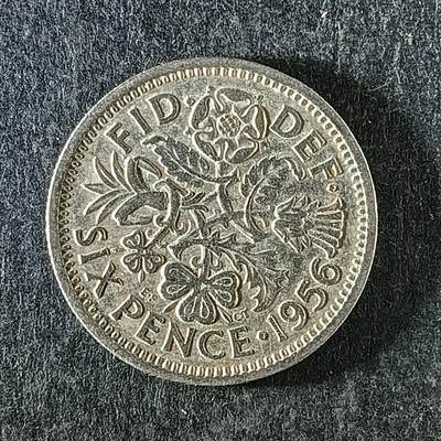 逸泉钱币2026第十四场世界各国散币纪念币A1214-1613 - 1260 英国6便士幸运币