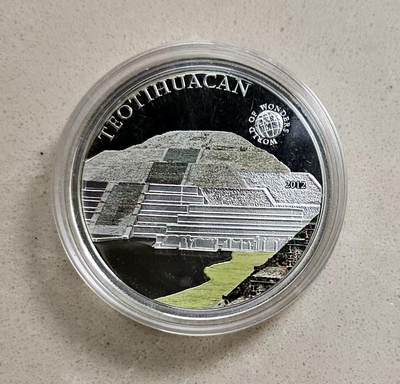 ❤️【币观天下】❤️ 第341期钱币拍卖- 2026.1.30周五晚上6点半场-长期征集拍品 春节前最后一场本场不能存放 节后恢复拍卖 - 帕劳2012年世界奇观墨西哥特奥蒂瓦坎20克彩色银币