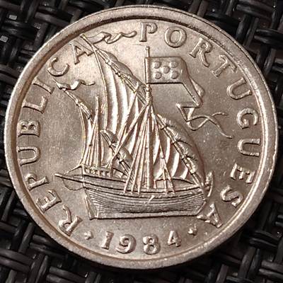 布加迪🐬～世界钱币(上海)🌾第 272 期 /  各国套币和散币 - 葡萄牙🇵🇹 1984年 2.5艾斯库多 ~L7