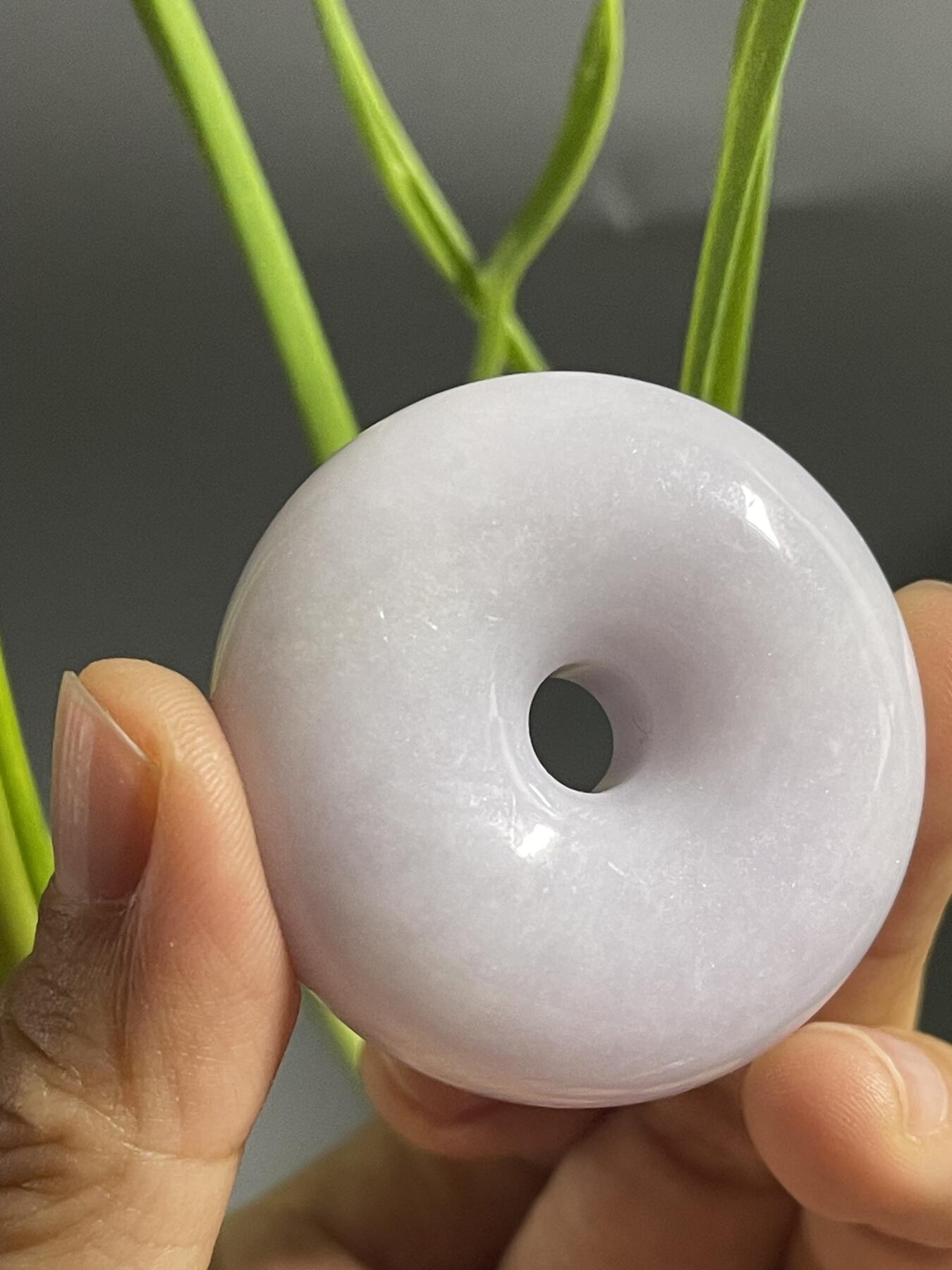 喵了个咪的第二期玉器杂项拍卖 天然翡翠紫罗兰大平安扣