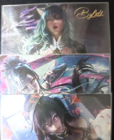 花开卡拍第61期（3月7号周六截拍，品控勿拍!!!拍品不寄存，运费5元（新疆需补运费差价或顺丰到付），自制卡难免瑕疵，可能存在轻微撞角爆边等出厂瑕疵，品控介意勿拍！） - 藏无缺 sakmin 某一弹 粗闪3张