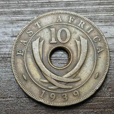 【铜匠收藏】★第142★散币专场 不寄存，30包邮。不满30元，支付5元运费。《接受代拍 代送NGC评级》 - 52【无寄存】英属东非 1939年 10分 乔治六世 铜币