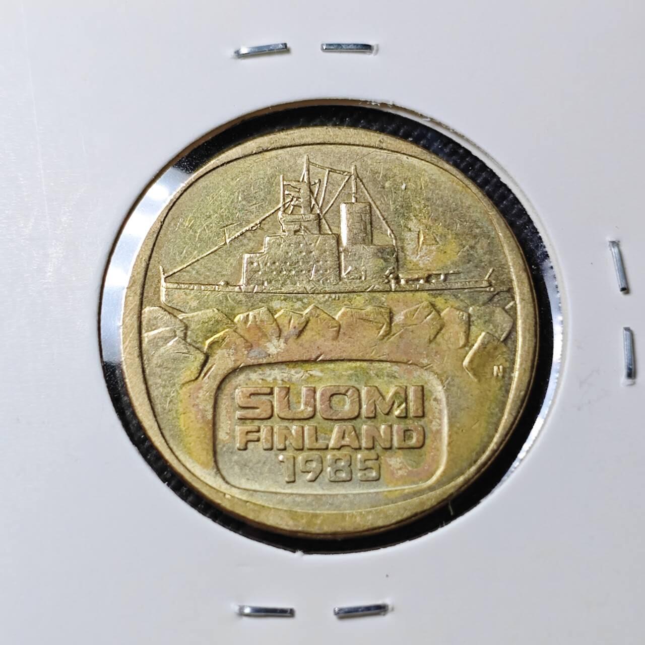 KK钱币收藏小铺  第390期  2月预留时间 周末发货  芬兰5马克破冰船