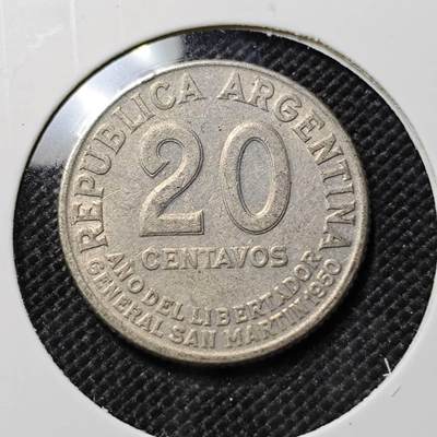 KK钱币收藏小铺  第390期  2月预留时间 周末发货 -  阿根廷20分纪念币