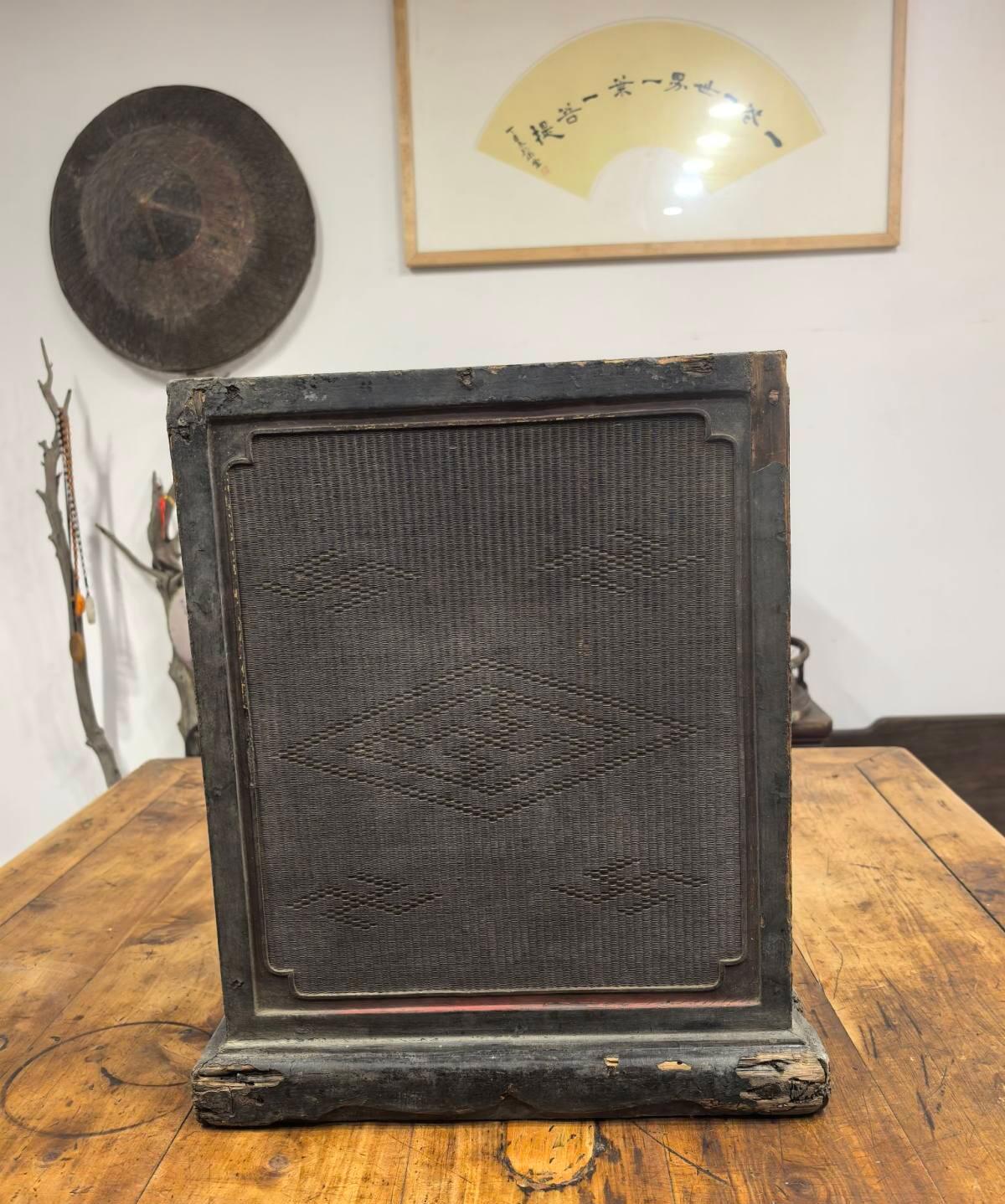 明代清早徽工大漆竹丝书箱