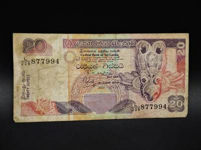 【淘币小摊】实时拍第八百五十六拍   无佣金福利纸币场   满百包邮可预留二周 每周一统一发货   - 斯里兰卡10卢比纸币【有折】