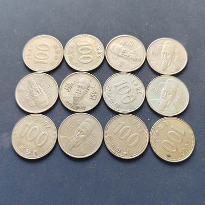 【全场包邮】纯粹捡漏拍498场-持续更新中 - 韩国各年份100元12枚一组