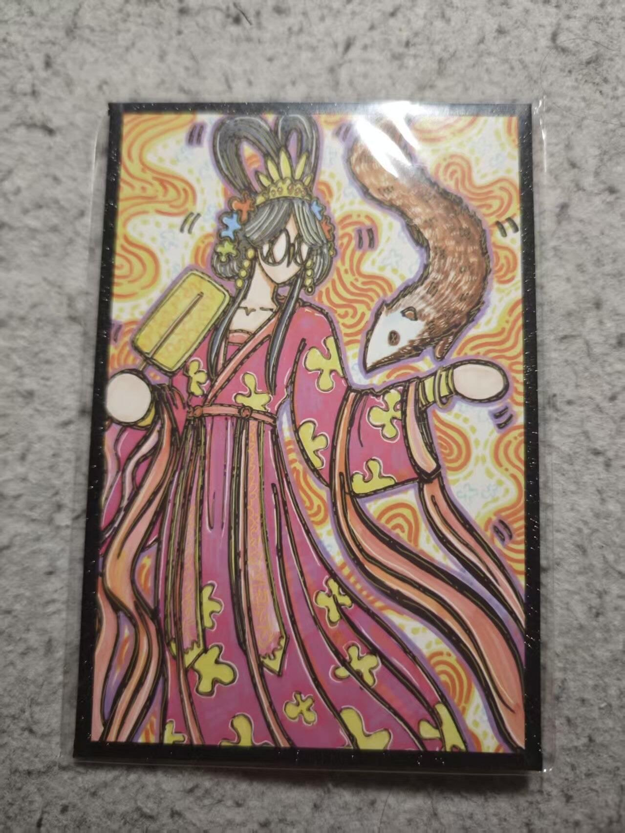 春节前倒数第二场！！龙虎卡牌-七四场（满200元包邮，无佣金，每周六结拍，欢迎送拍） 【亲签】A6色纸 waiwai 英雄传 貂蝉