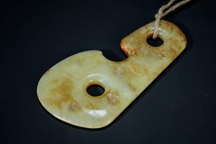 上海都达杂项专场十二（全场包邮】 和田古玉双联璧89-19