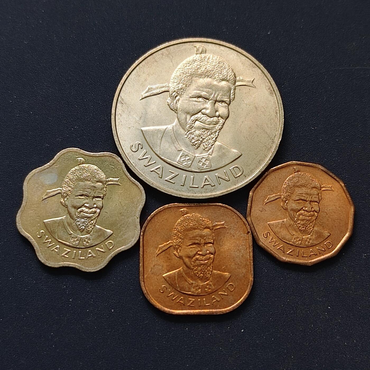 【全场包邮】纯粹捡漏拍498场-持续更新中 斯威士兰1975-1976年FAO纪念版4枚套币