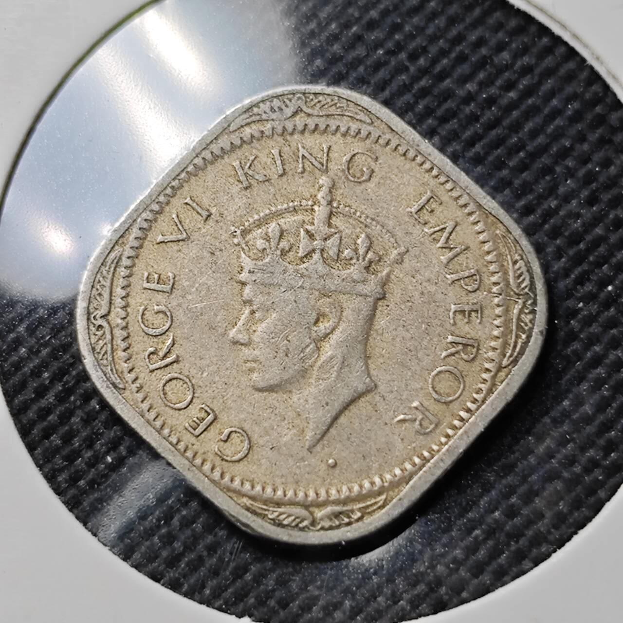 KK钱币收藏小铺  第390期  2月预留时间 周末发货  1946英属印度1/2安娜