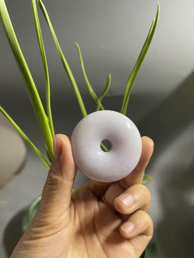 喵了个咪的第二期玉器杂项拍卖 - 天然翡翠紫罗兰大平安扣