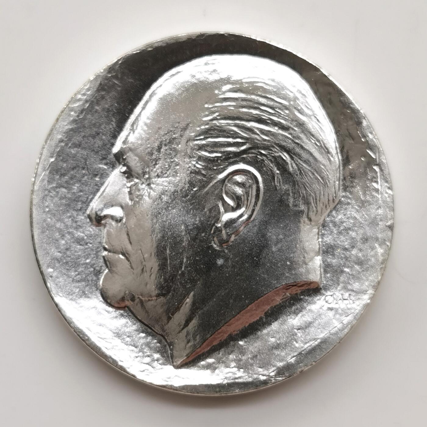 博洋堂世界钱币拍卖第159期（全场包邮） 挪威1978年奥拉夫五世75岁生日纪念50克朗大银币，27g*0.925银=24.975g纯银