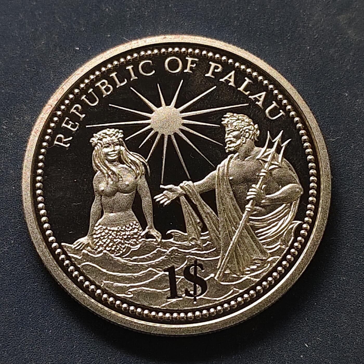 【全场包邮】纯粹捡漏拍498场-持续更新中 帕劳1994年1元独立日彩色PL克朗型纪念币