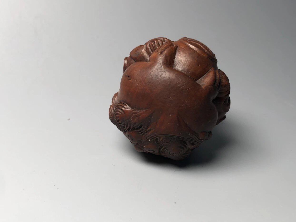 喵了个咪的第三期木器杂项小摆件拍卖 黄杨木招财进宝