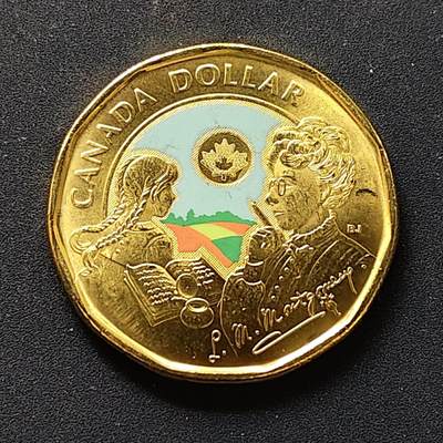 【全场包邮】纯粹捡漏拍498场-持续更新中 - 加拿大2024年1元儿童文学家L M·蒙哥马利诞生150周年彩色纪念币