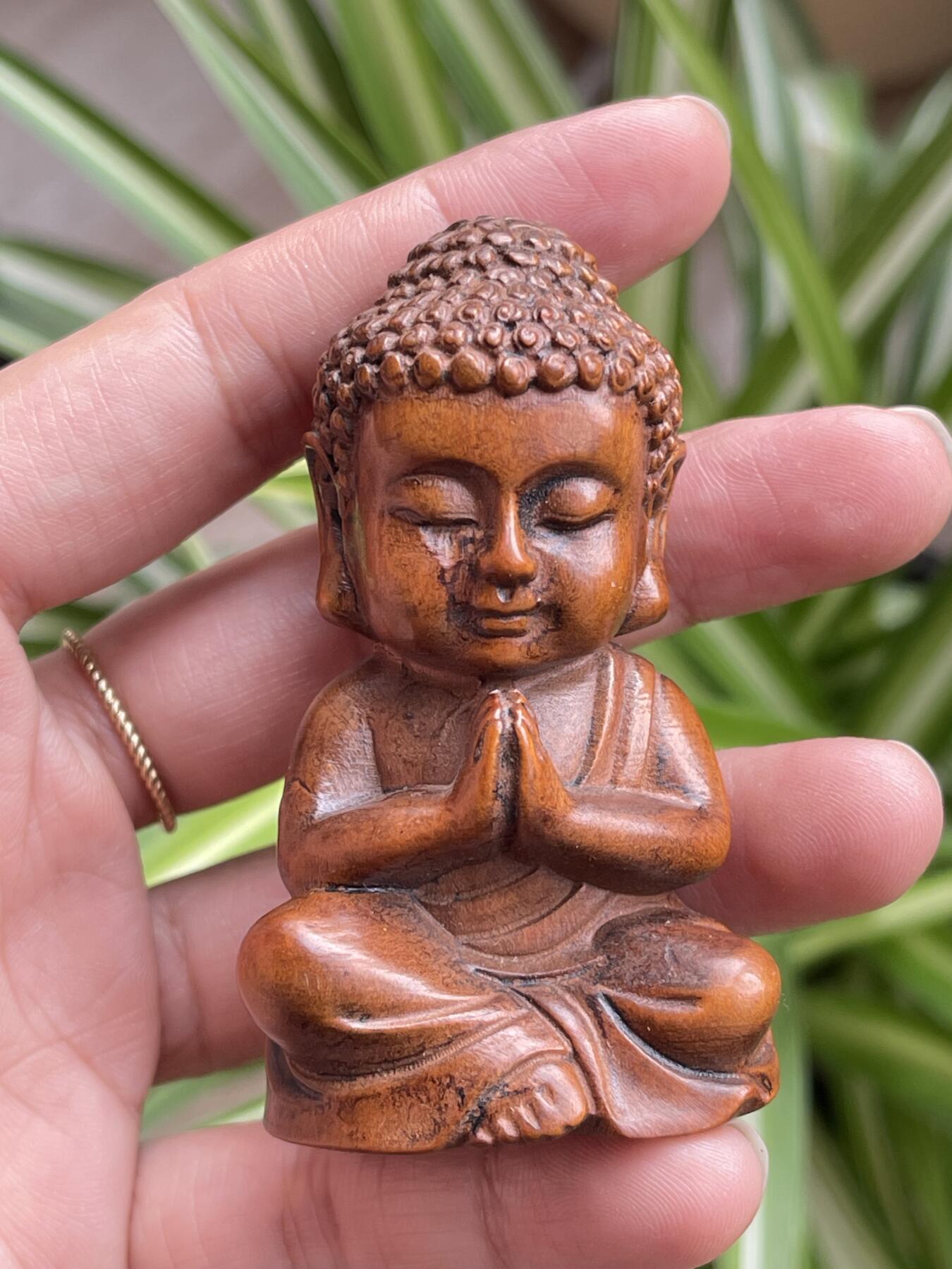 喵了个咪的第三期木器杂项小摆件拍卖 黄杨木佛