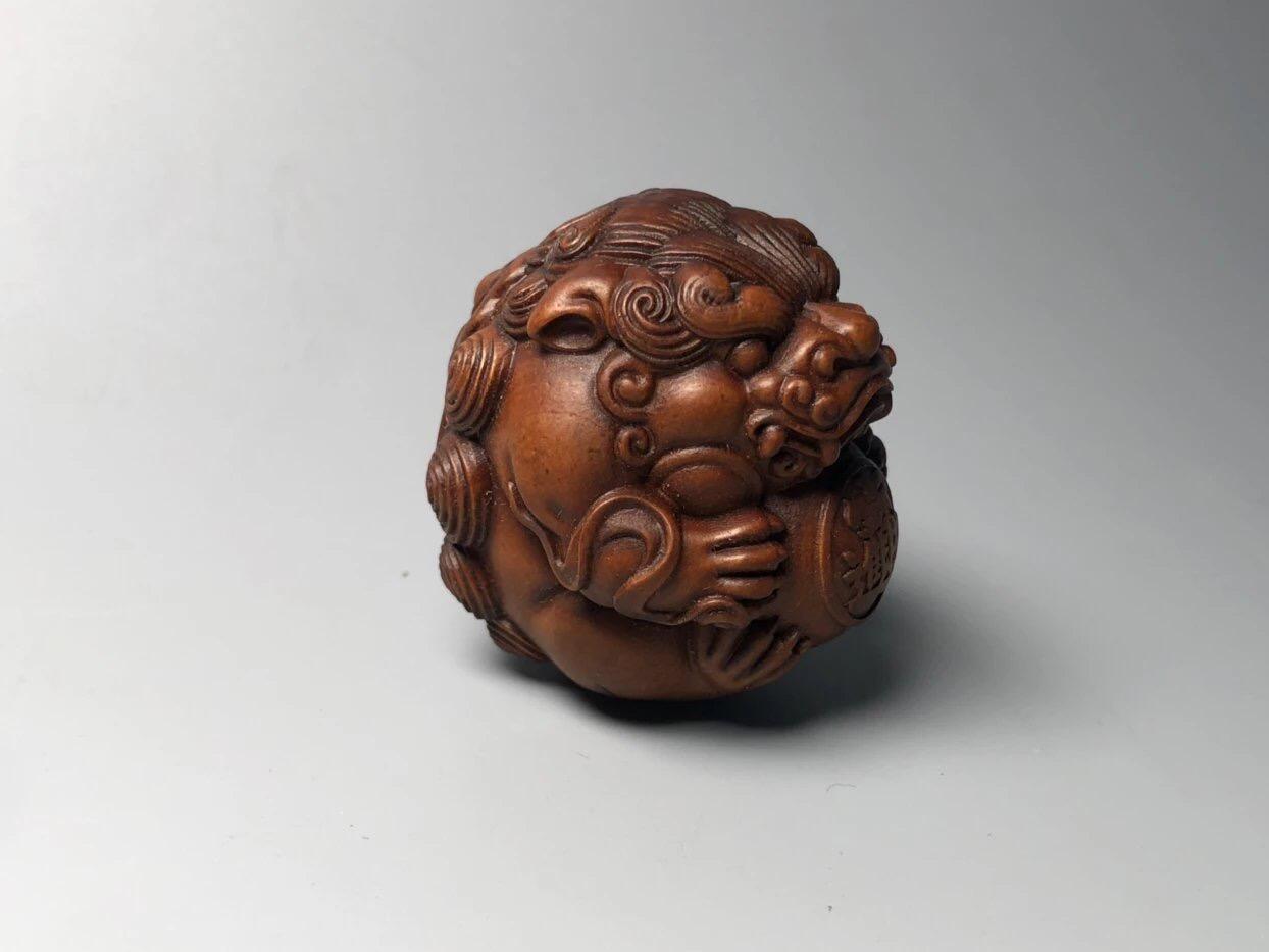 喵了个咪的第三期木器杂项小摆件拍卖 黄杨木招财进宝