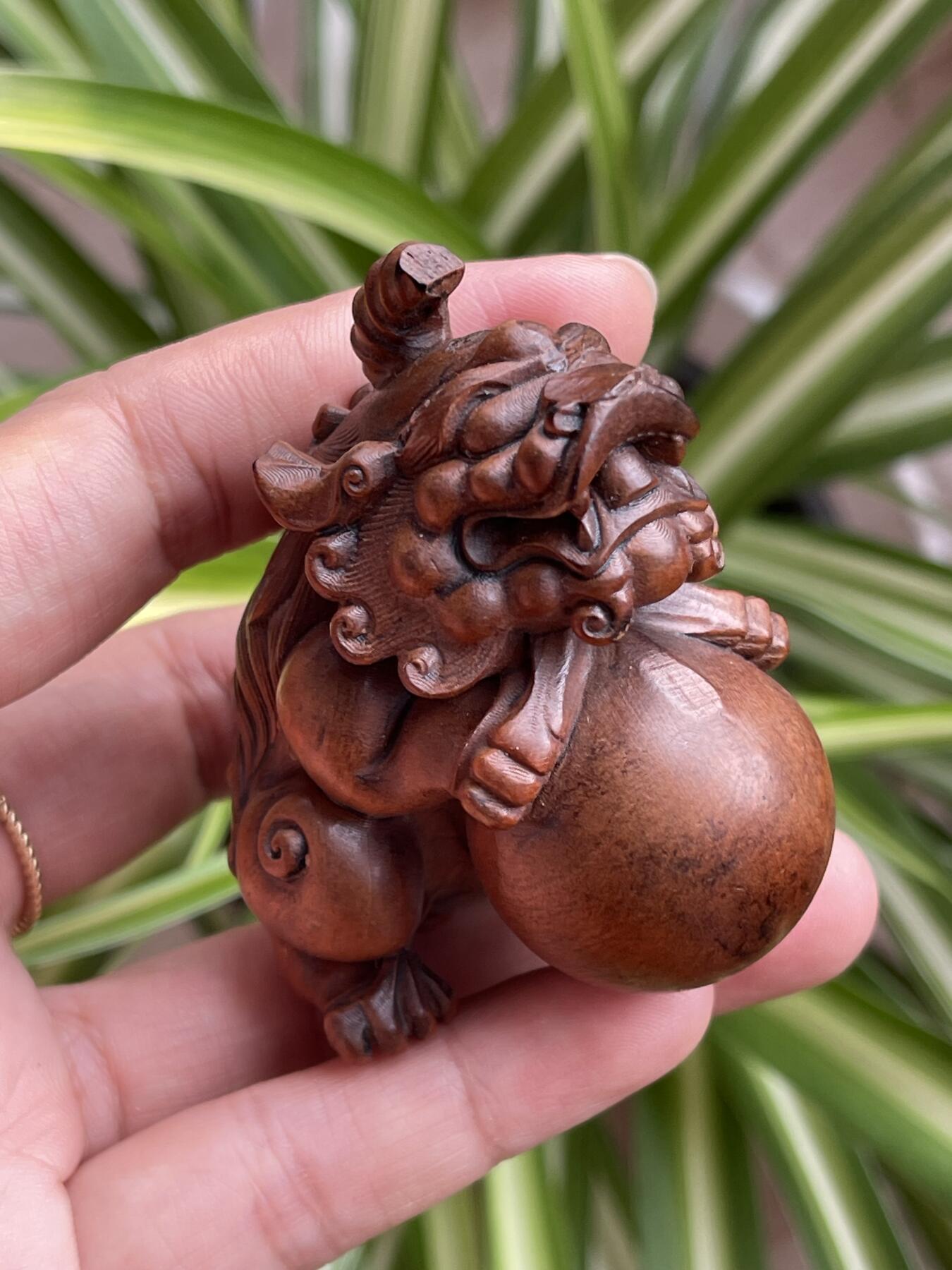 喵了个咪的第三期木器杂项小摆件拍卖 黄杨木有求必应