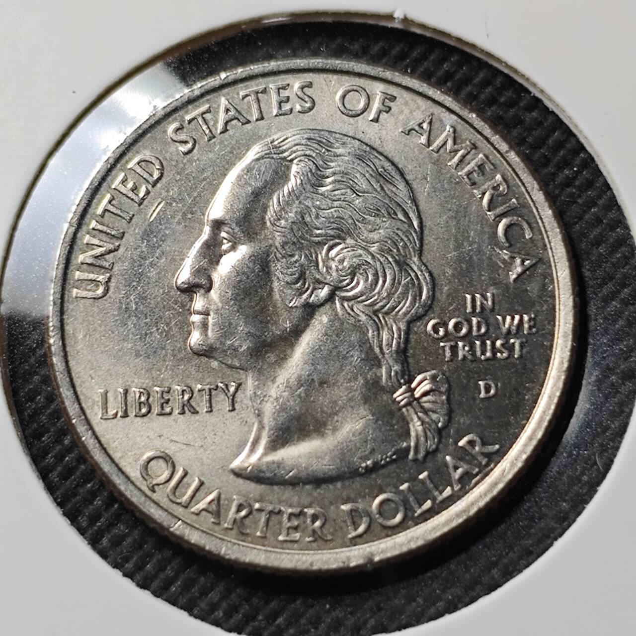 KK钱币收藏小铺  第390期  2月预留时间 周末发货  美国25分纪念币 好品