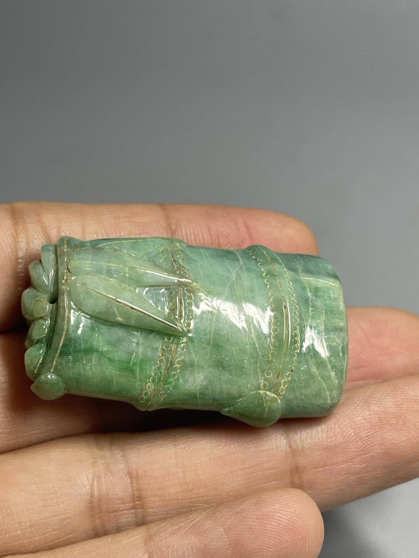 喵了个咪的第二期玉器杂项拍卖 天然翡翠节节高升