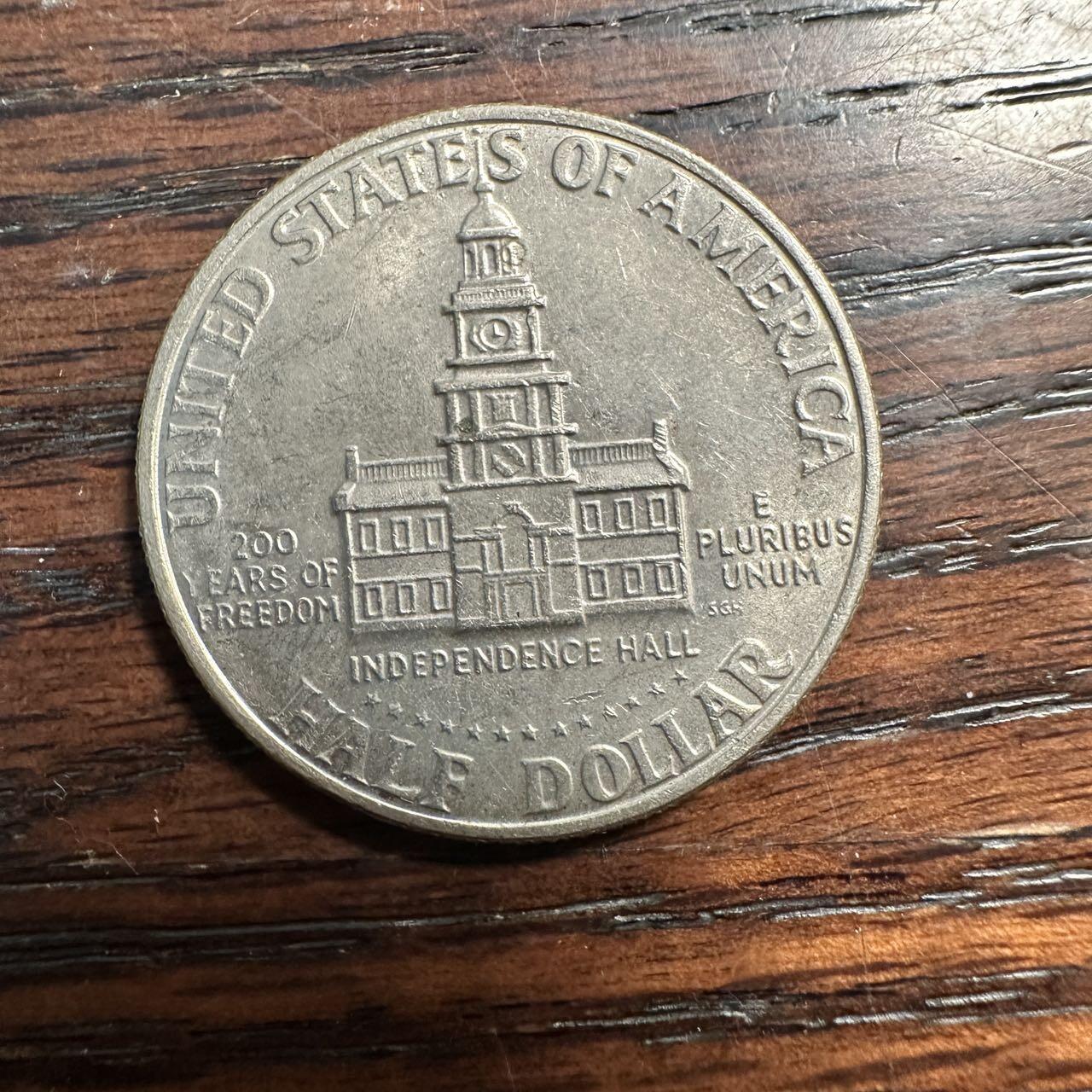 蒂克钱币-第58场 外国散币 奥运/博览会纪念章免佣限时拍 美国1976年 建国200周年纪念币