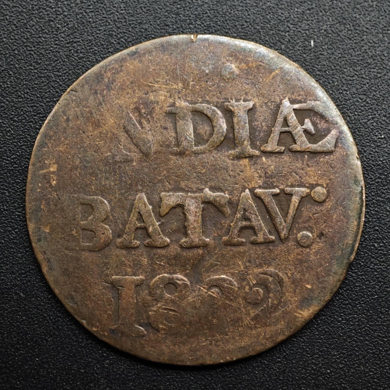 【淘币小摊】限时拍第八百五十七拍  老铜币场  满百包邮可预留两周  周一统一发货  荷属东印度1822年1/2ST铜币