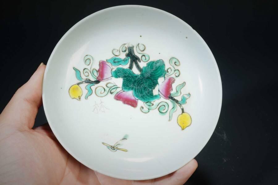 上海都达杂项专场十二（全场包邮】 粉彩花卉纹碟 3件83-52