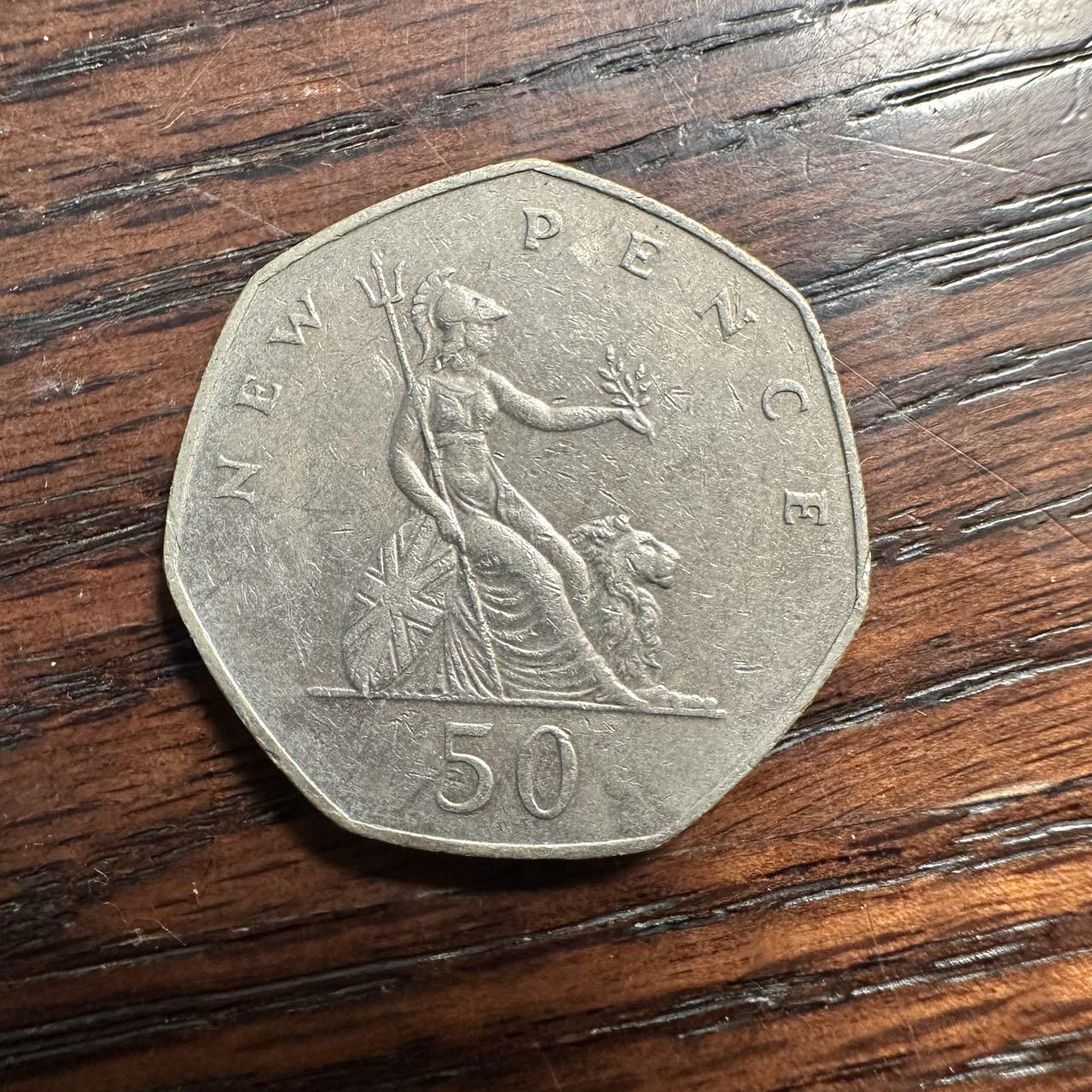 蒂克钱币-第58场 外国散币 奥运/博览会纪念章免佣限时拍 英国1979年 50便士 硬币