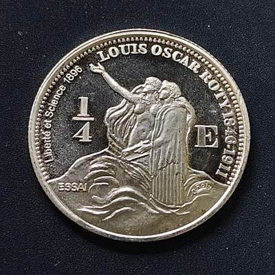 【全场包邮】纯粹捡漏拍498场-持续更新中 - 【样币】法属圣马丁2004年1/4欧元雕刻师罗蒂系列自由与科学精制纪念银样币【7.8克99.9%，估算纯银价约218元（按28元/克银价核算）】