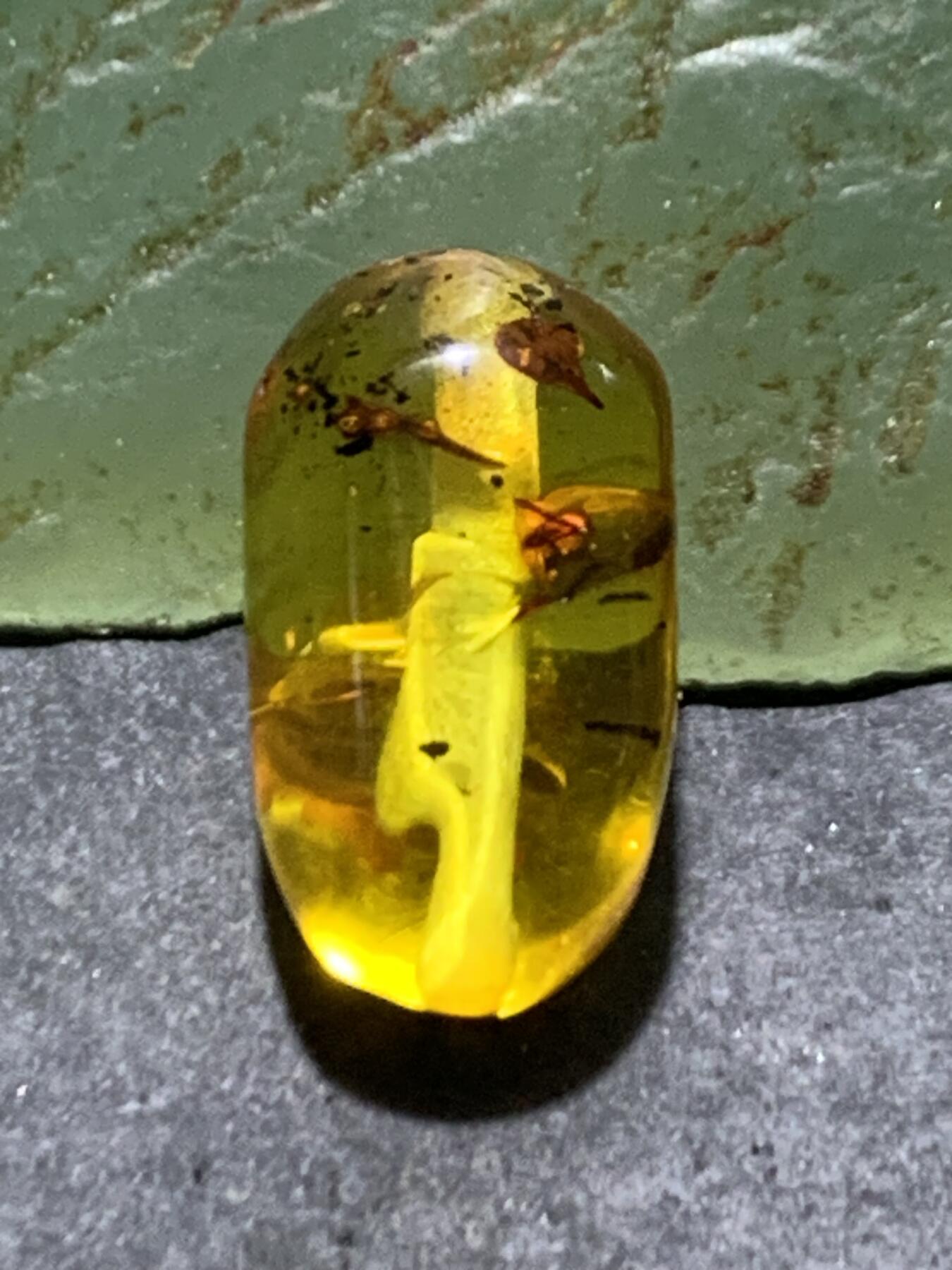 乌克兰花珀随形珠一个，