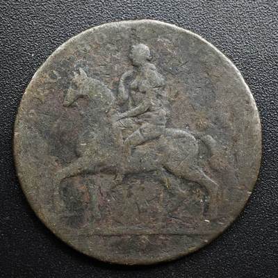 【淘币小摊】限时拍第八百五十七拍  老铜币场  满百包邮可预留两周  周一统一发货  - 英国1793年戈黛娃夫人半便士铜币代币