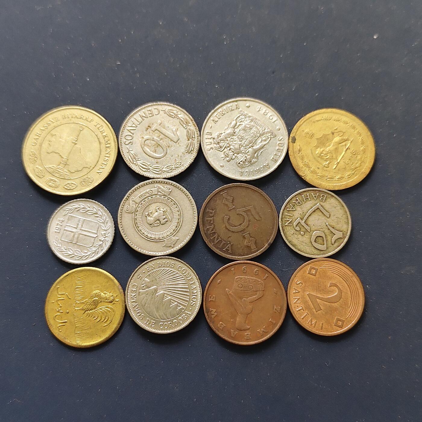 【全场包邮】纯粹捡漏拍498场-持续更新中 世界各国各年份散币J组-16枚一组-伊朗+锡兰+土库曼斯坦+尼加拉瓜等