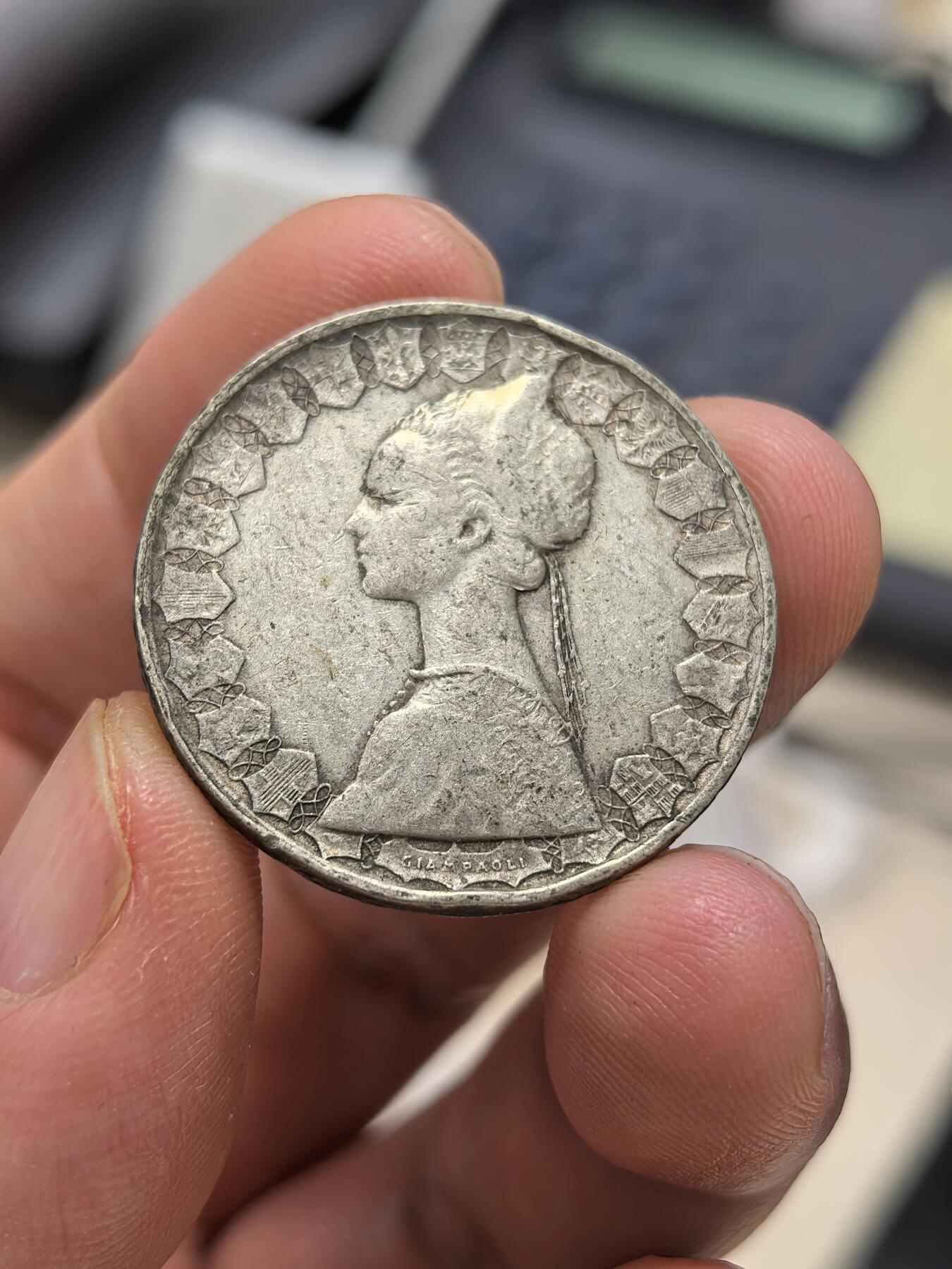 博洋堂世界钱币拍卖第159期（全场包邮） 意大利1959年500里拉银币 重量11克