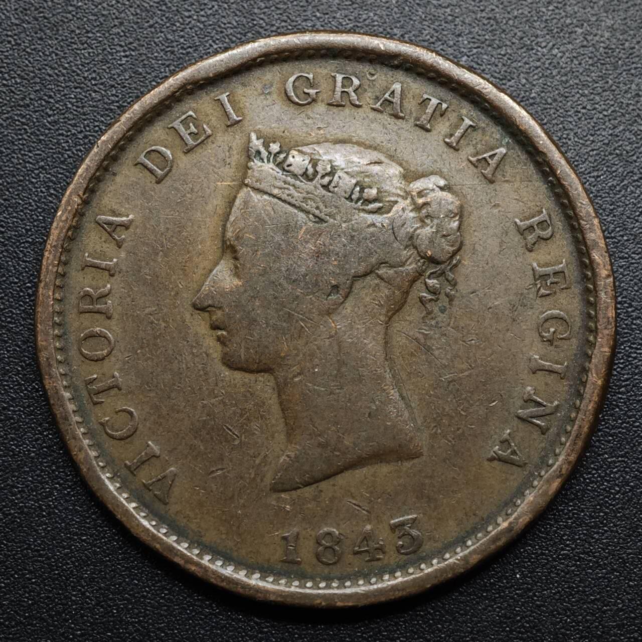 【淘币小摊】限时拍第八百五十七拍  老铜币场  满百包邮可预留两周  周一统一发货  新布伦瑞克1843年维多利亚一便士铜币代币