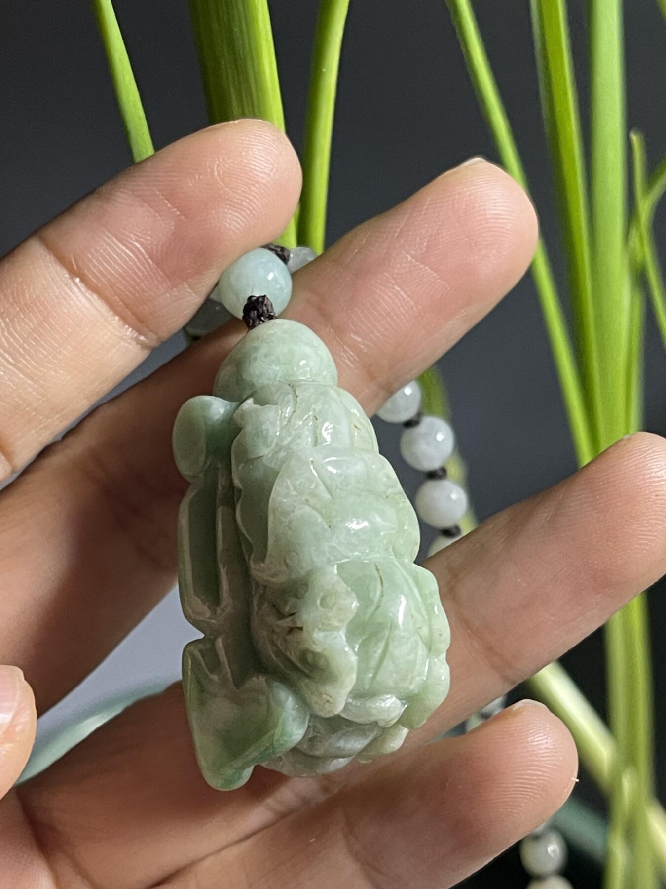 喵了个咪的第二期玉器杂项拍卖 天然翡翠百财挂件