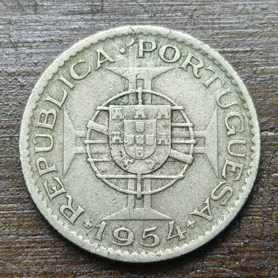 【铜匠收藏】★第143★散币专场 不寄存，30包邮。不满30元，支付5元运费。《接受代拍 代送NGC评级》 - 9【无寄存】葡属莫桑比克 1954年 2.5埃斯库多 铜镍币